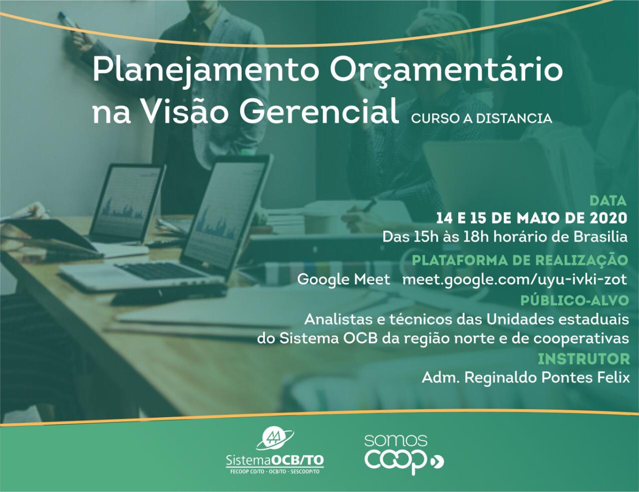 COMUNICADO IMPORTANTE - Curso de Planejamento orçamentário na visão gerencial