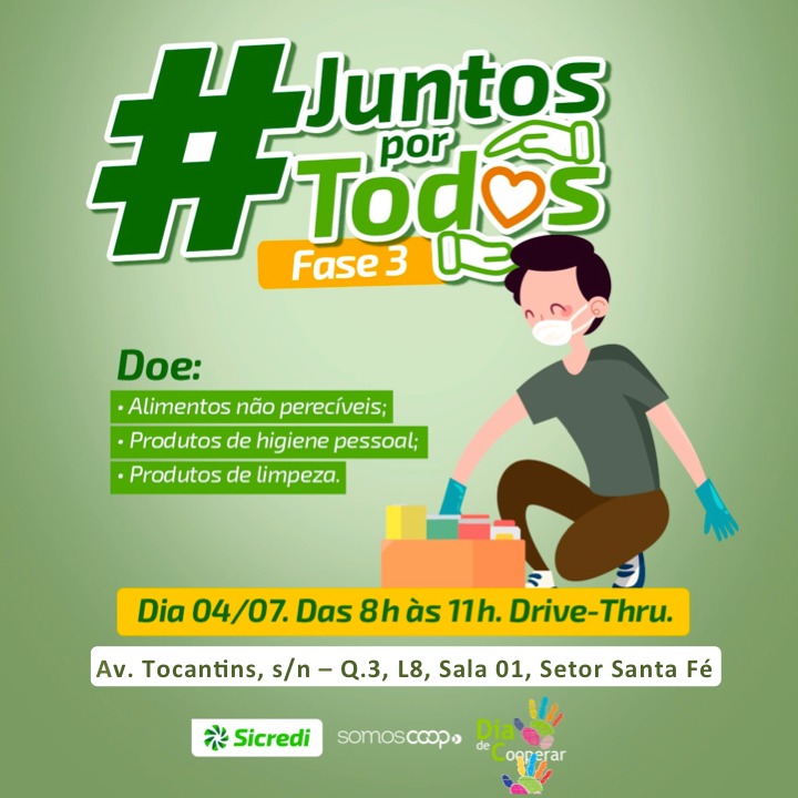 Em celebração ao Dia C, cooperativa tocantinense promove drive-thru solidário