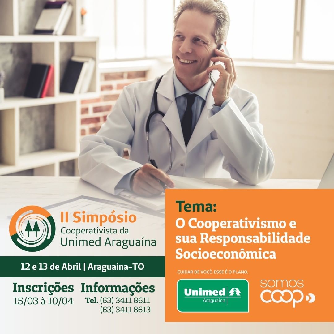II Simpósio Cooperativista da Unimed Araguaína será realizado nos dias 12 e 13