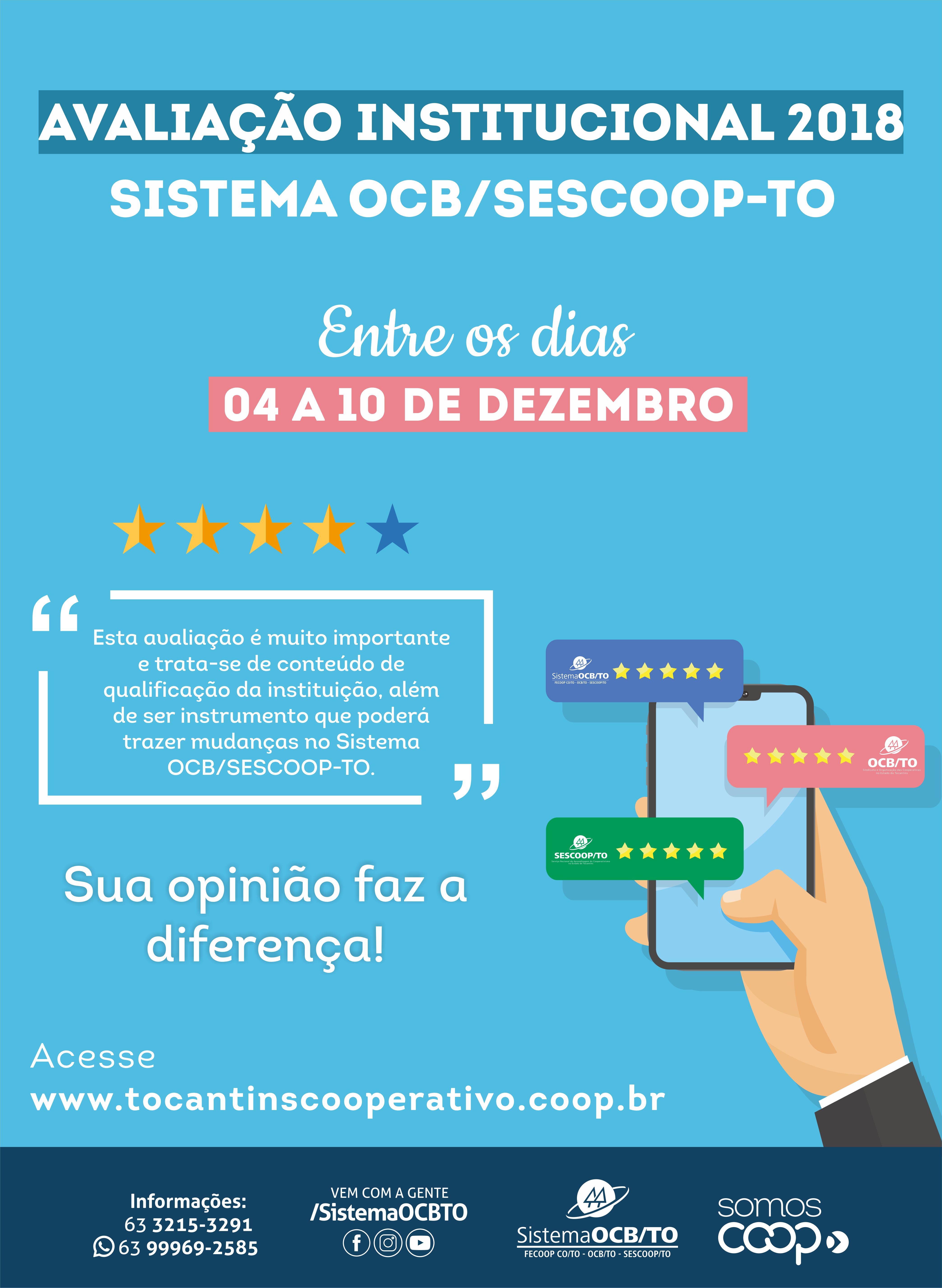 Sistema OCB/SESCOOP-TO realiza avaliação institucional