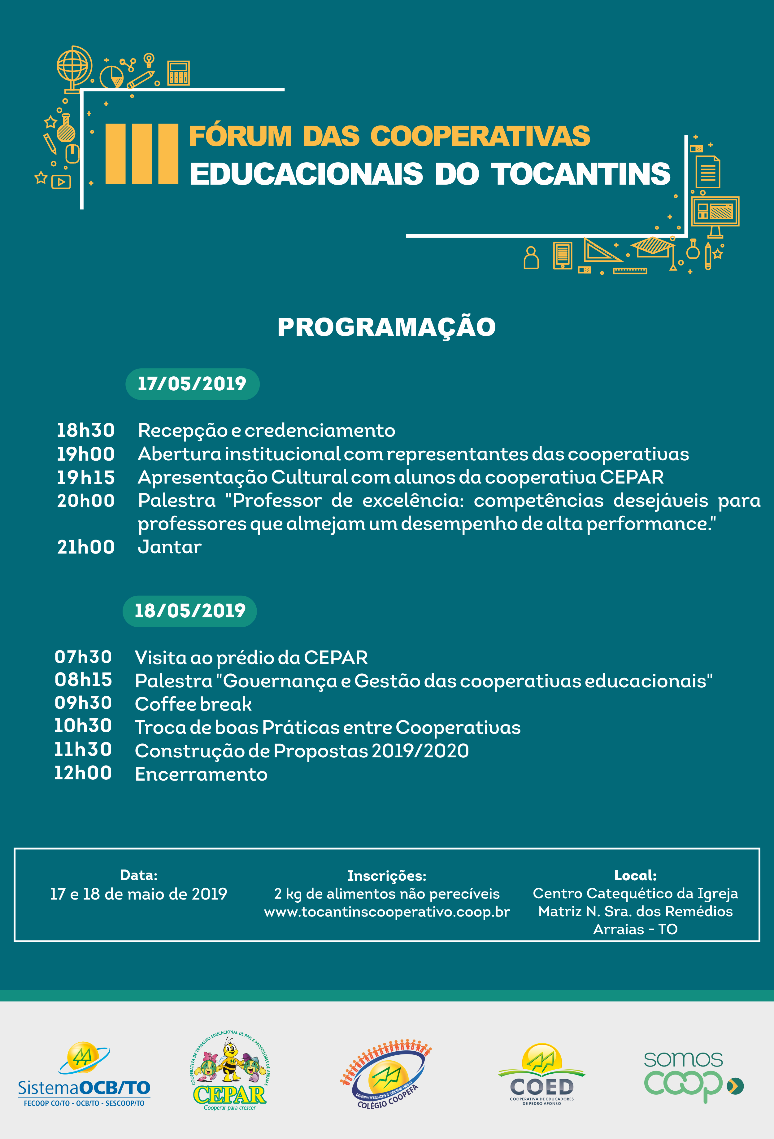 III Fórum das Cooperativas Educacionais do Tocantins