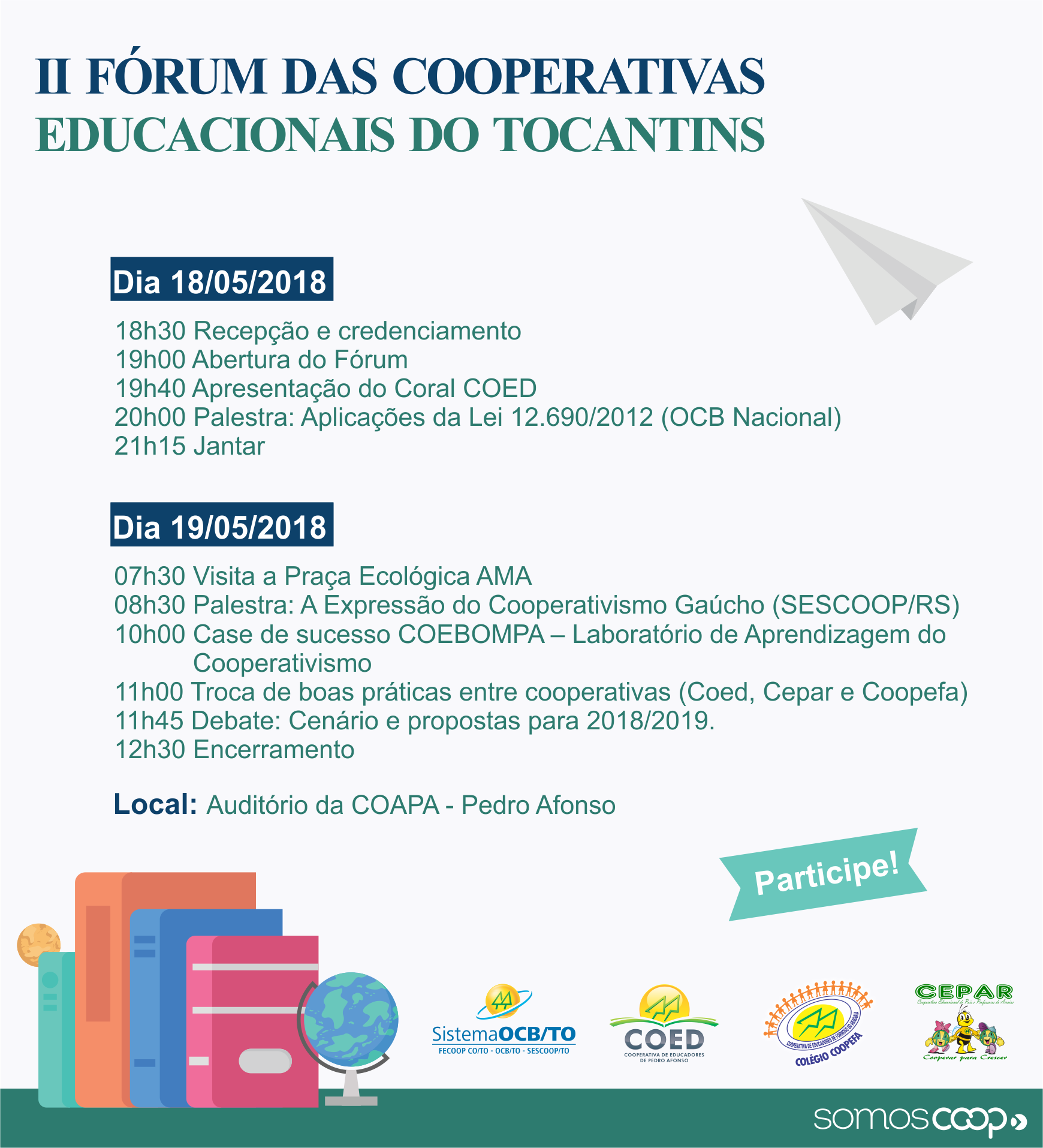 II Fórum das Cooperativas Educacionais do Tocantins