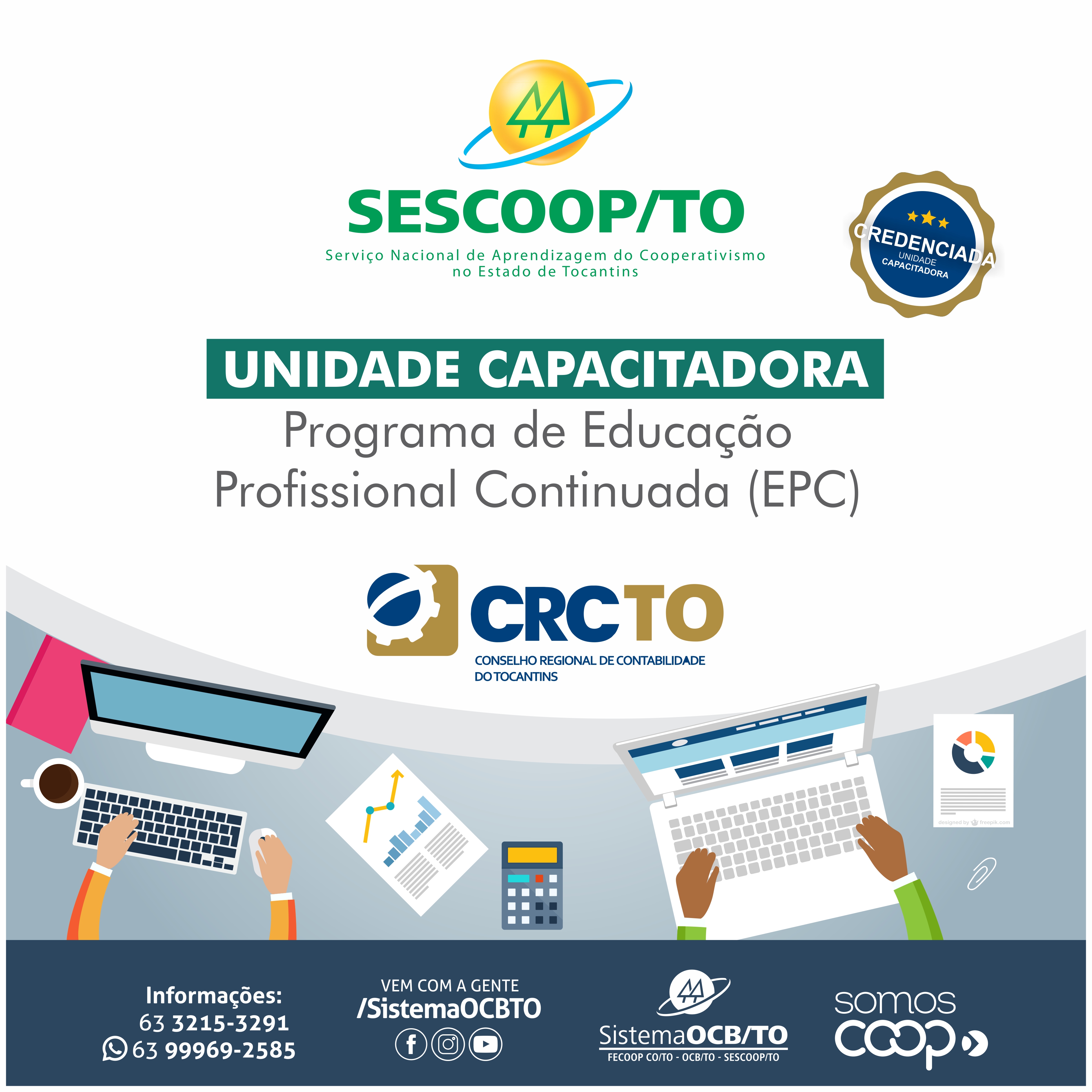 SESCOOP/TO é credenciado pelo CRC/TO como entidade capacitadora