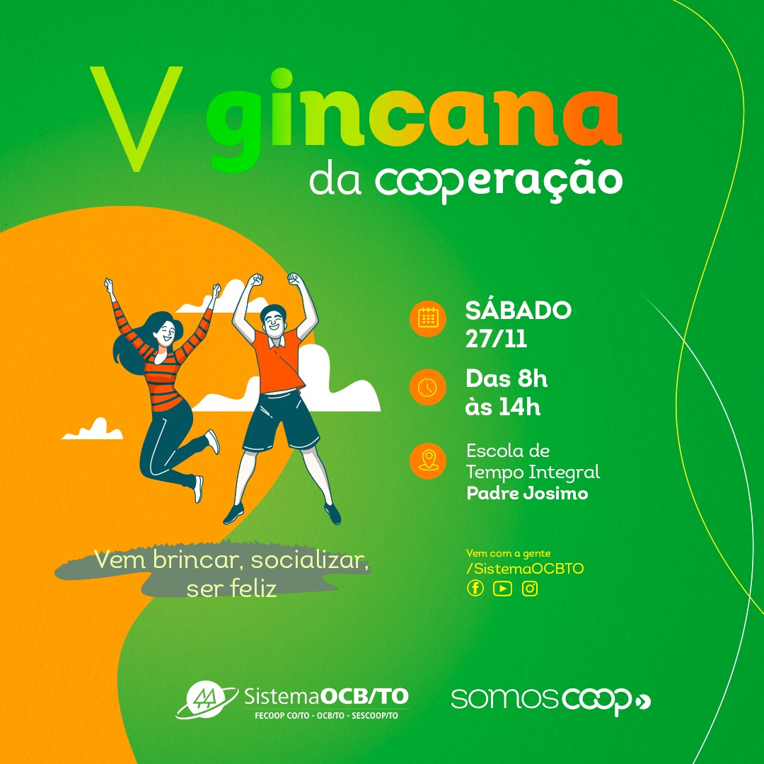 V Gincana da Cooperação retorna presencial no próximo sábado, 27